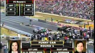 Ashley Force Hood Del Worsham FC Rd 1 Eliminations Indy Mac Tools US Nationals 2010.mpg