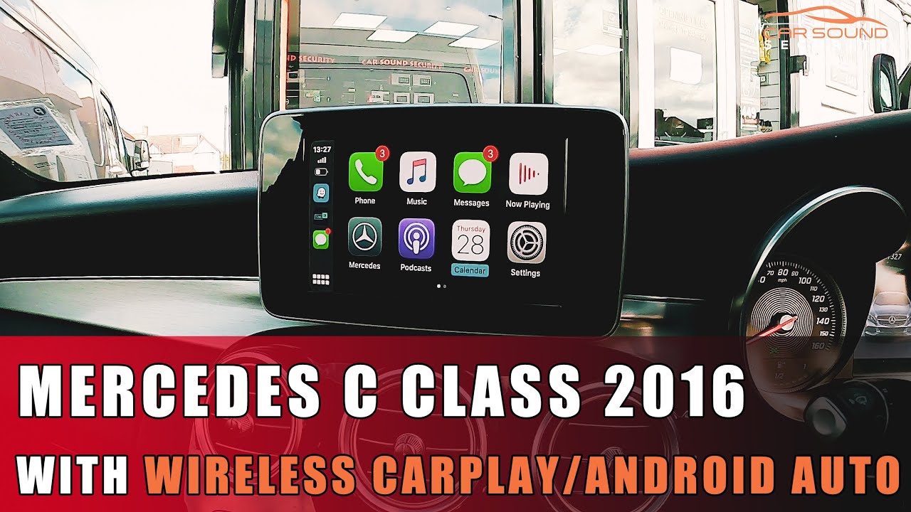 Mercedes C Class 2016 Wireless Carplay & Android Auto On To Original