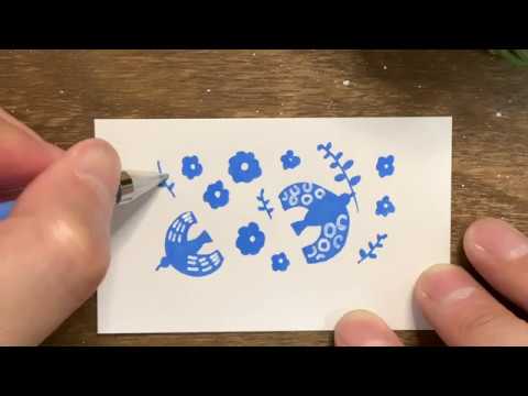ボールペンイラスト おしゃれな北欧風の鳥の描き方 初心者向け Youtube