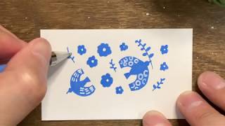 ボールペンイラスト おしゃれな北欧風の鳥の描き方 初心者向け Youtube