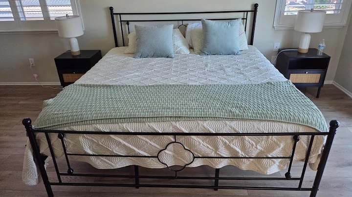 Allewie King Size Metal Platform Bed Frame w/ Victorian Vintage Headboard Footboard |QUICK OVERVIEW|