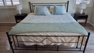 Allewie King Size Metal Platform Bed Frame w/ Victorian Vintage Headboard Footboard |QUICK OVERVIEW|