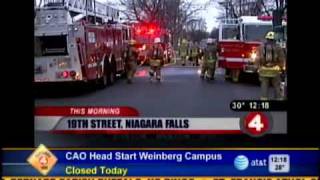 Crews battle house fire in Niagra Falls