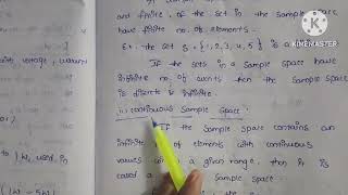 Sample space in telugu || discrete sample space and continuous sample space