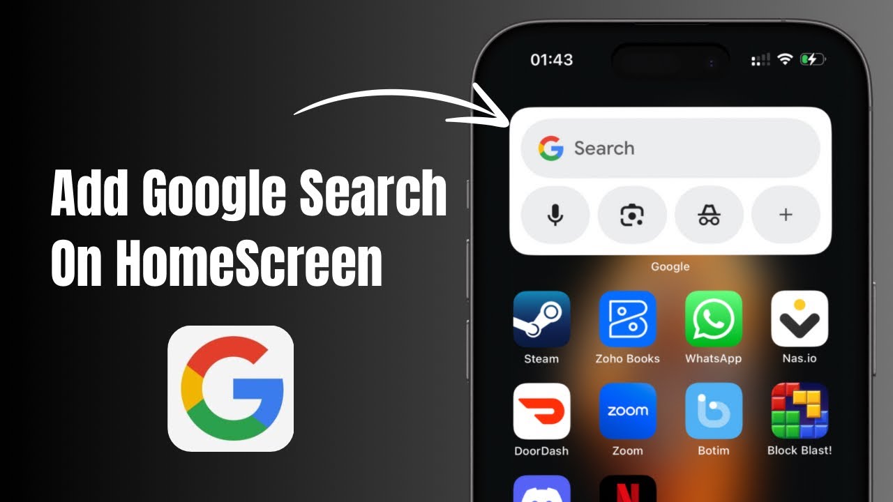 How to Add Google Search Bar on iPhone Home Screen (2026 Easy Guide)
