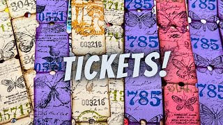 Make FAUX Vintage TICKETS for JUNK JOURNAL EASY Junk Journal IDEAS