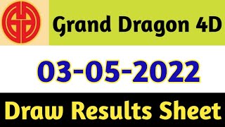 03-05-2022 Grand Dragon Today 4D Results | 4d Malaysia Result Live Today | Today 4d Result Live