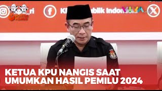 Suara Bergetar! Air Mata Ketua KPU Nyaris Tumpah Saat Umumkan Hasil Pemilu 2024