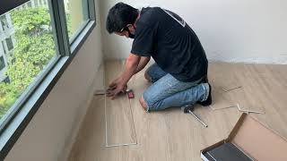 วิธีปูกระเบื้องยางลายไม้ SPC 5 MM.   IXPE