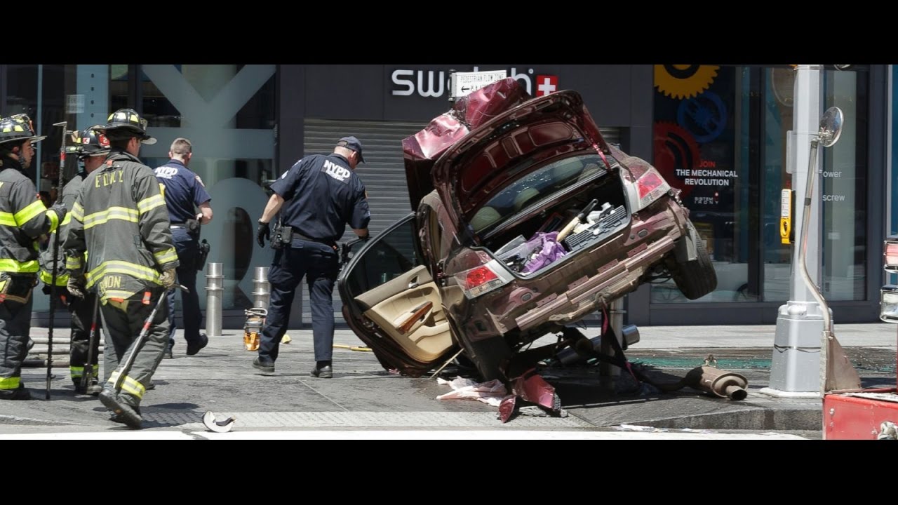 New York City: US Navy veteran plows car into pedestrians on Times ...