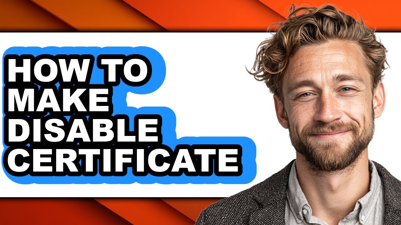 How to Make Disable Certificate (updated) - YouTube