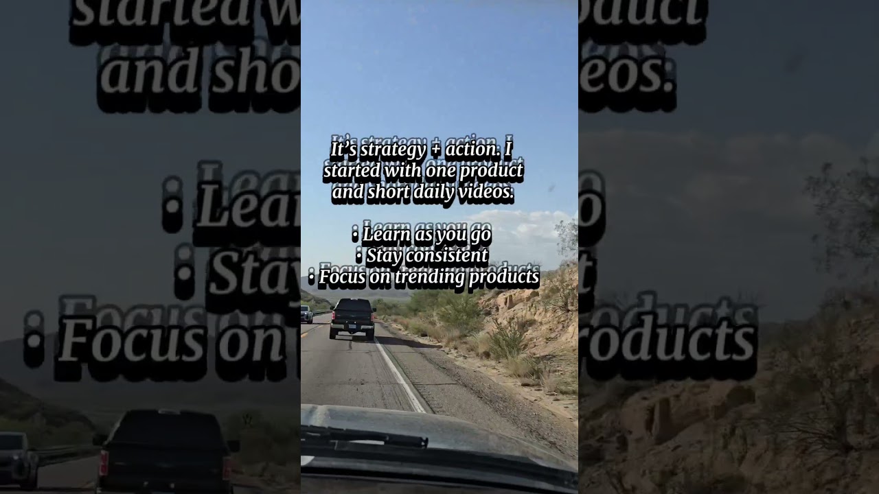 It’s strategy + action. I started with one product and short daily videos. Learn as you go.