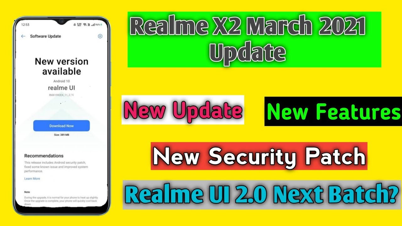 Realme X2 New Update || Realme X2 March 2021 Update ||