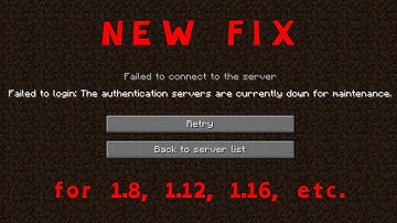 [FIXED] "Authentication servers down for maintenance" on Minecraft Java 1.8, 1.12, 1.16, etc.
