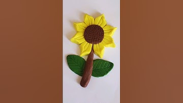 Polymer Clay Miniature Sunflower Tutorial | Easy Polymer Clay DIY | #polymerclay #clay #diy #reels