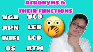 COMMON TECHNOLOGY-RELATED ACRONYMS & THEIR FUNCTIONS (WHAT DO THEY MEAN) #acronyms