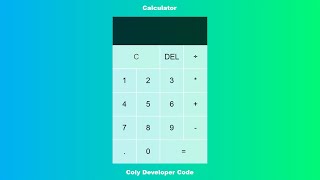 Calculator for Website | Using HTML, CSS & JS | [Coly💜 Developer Code] screenshot 2
