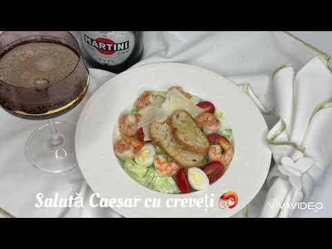 Video: Delicioasă Salată Cezar Cu Creveți