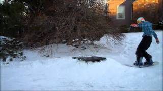 Backyard Snowboarding Sesh