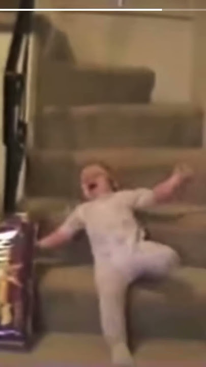 Baby falls down the stairs