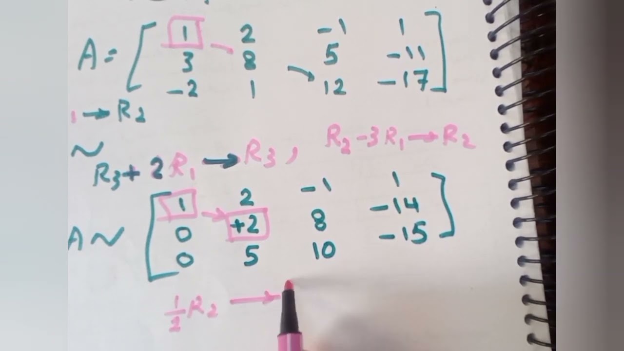 بكالوريا رياضيات مهني#صناعي#الفيديو 5 #درس المصفوفات#المصفوفة المدرجة#تدرب صفحة10@Queen_Math