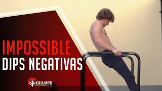 Como hacer los IMPOSSIBLE DIPS NEGATIVAS - CALISTENIA | Tutorial en 1 minuto