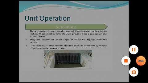 Unit processes and unit operation in Industrial waste water treatment.