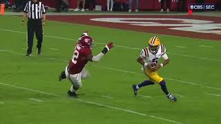 LSU QB Jayden Daniels nasty ankle breaker vs Alabama