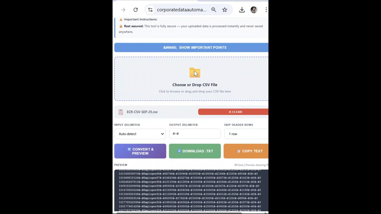 🔄 PF Challan Converter | CSV ➜ TXT Instantly ⚡📄