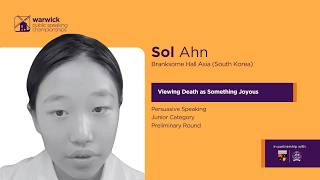 2026 Warwick PS Persuasive Speaking Junior Preliminary Round | Sol Ahn