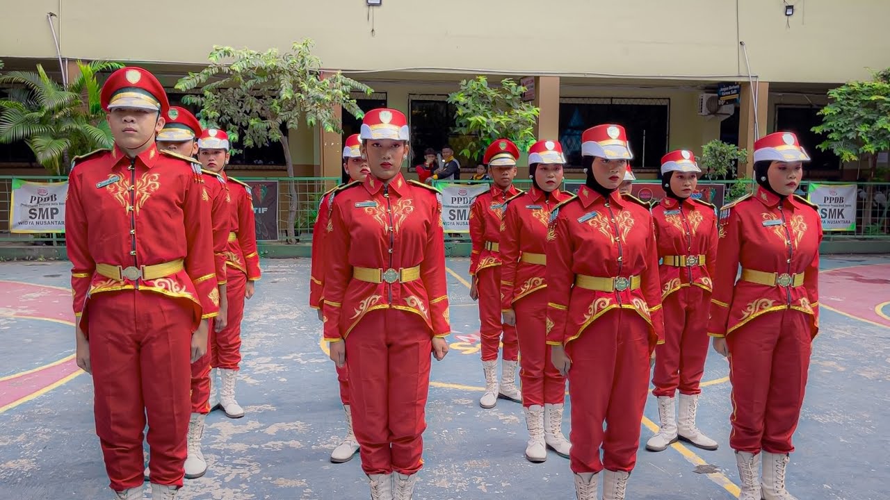 MERINDING! PASKIBRA SMP TAMAN SISWA KEMAYORAN LKBB KOBAR RAPI VIII WIDYA NUSANTARA