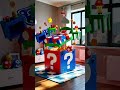 Long shot, fixed lens, cinematic shot of a children’s bedroom. The opening frame is a empty room: