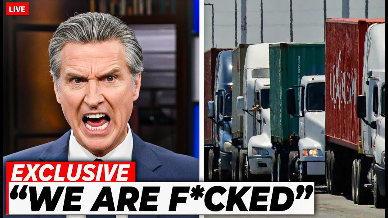 Governor Of California PANICS After Truckers FORCED To Leave California Ports Empty!