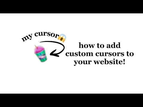how to add custom cursors to your website!