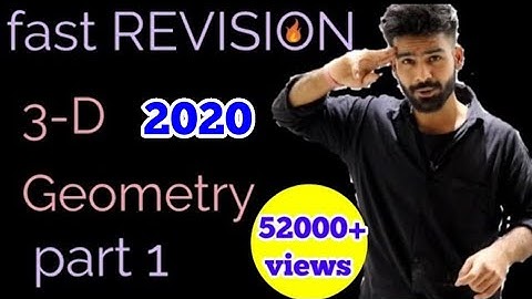 Three Dimensional Geometry || fast REVISION || 12th class
