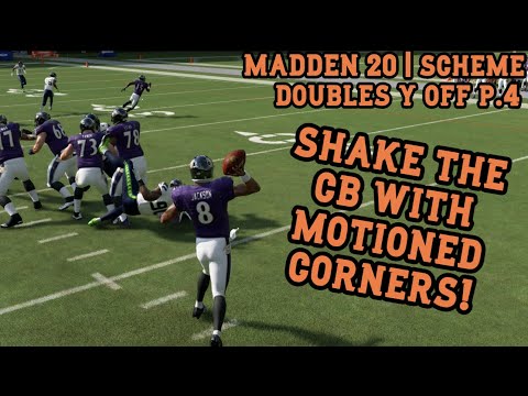 Destroy Man Coverage with Motioned Corner Routes in Madden 20! (Doubles Y Off p.4)
