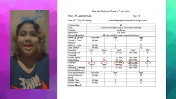 Part 2 of Module 3 Assignment in PED 025: Muscular Resistance Training Prescription Defense