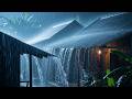 Rain Sounds for Sleeping - ASMR Heavy Rainstorm On Tin Roof to End Overthinking-No Ads, Black Screen