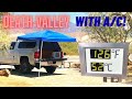 Truck bed Camping in DEATH VALLEY during summer with AIR CONDITIONING! HOT! 126F 52C