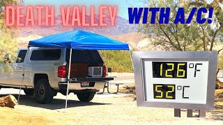 Truck Camping in DEATH VALLEY during summer with AIR CONDITIONING! HOT! 126F 52C