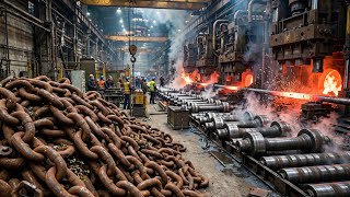 How Giant Steel Curved Plates Are Made | Hot Iron Forging & Hydraulic Press Factory