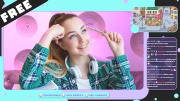 Bubbles a Cute GRATIS Twitch-overlaypakket voor OBS Studio, Streamlabs OBS, Streamelements