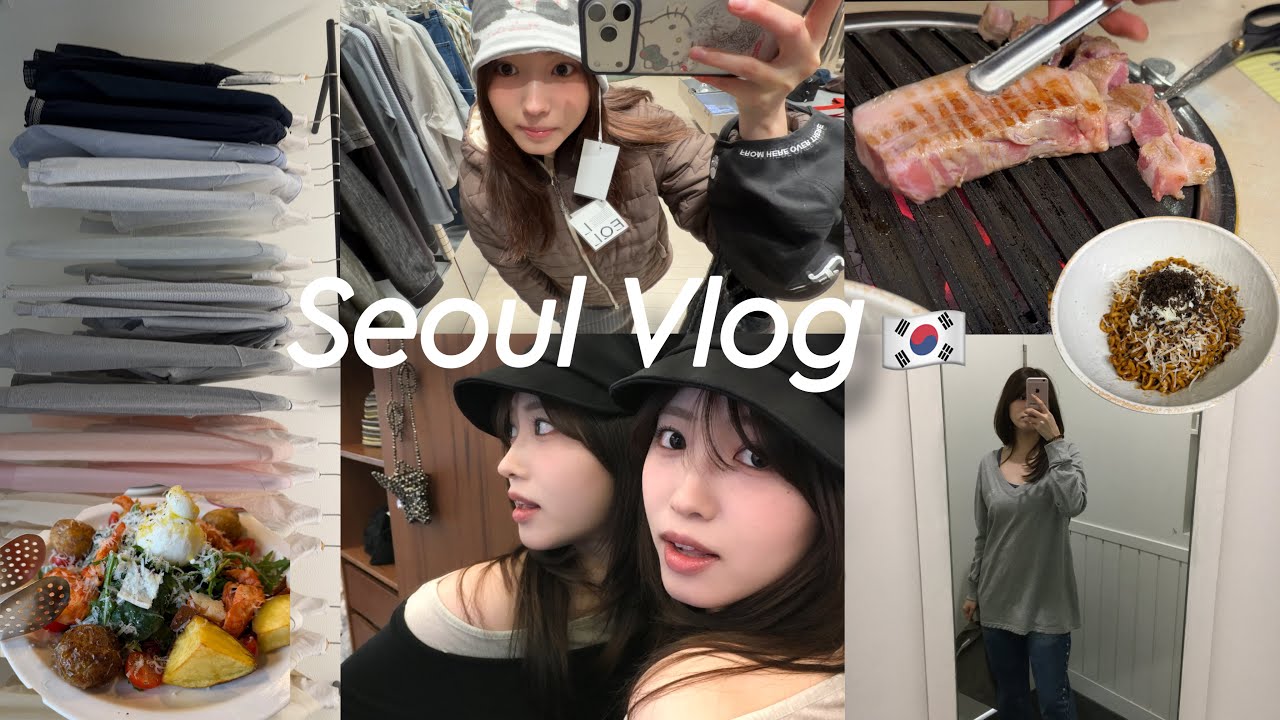 【韓国vlog】1泊2日の弾丸ソウル旅🇰🇷ホットなブランド巡り.念願のバター餅ドバイチョコまで大満喫🍫🤍Seoul vlog.fashion