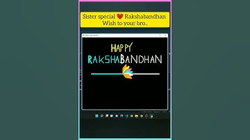❤️Wish Happy Raksha Bandhan || sister Special II using python graphic Animation || #shorts