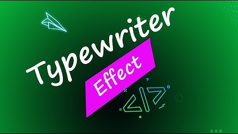 Typewriter effect on your React project || Simple Typewriter effect