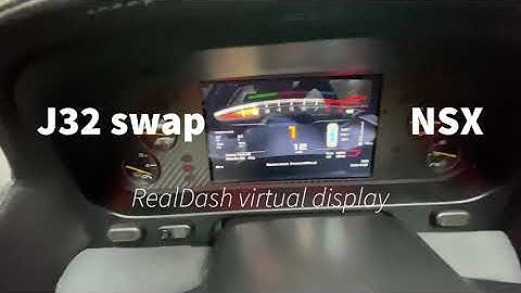 J32A2 swapped NSX with RealDash as Instrument cluster