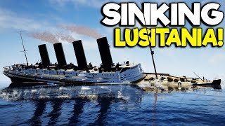 ESCAPING THE SINKING LUSITANIA!  RealTime Lusitania Sinking Gameplay