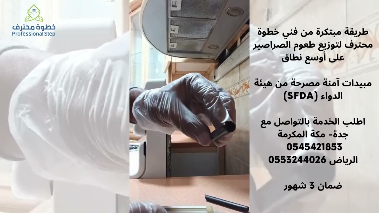 مكافحة صراصير المطبخ | تصوير مباشر لــمراحل الزيارة | خطوة محترف