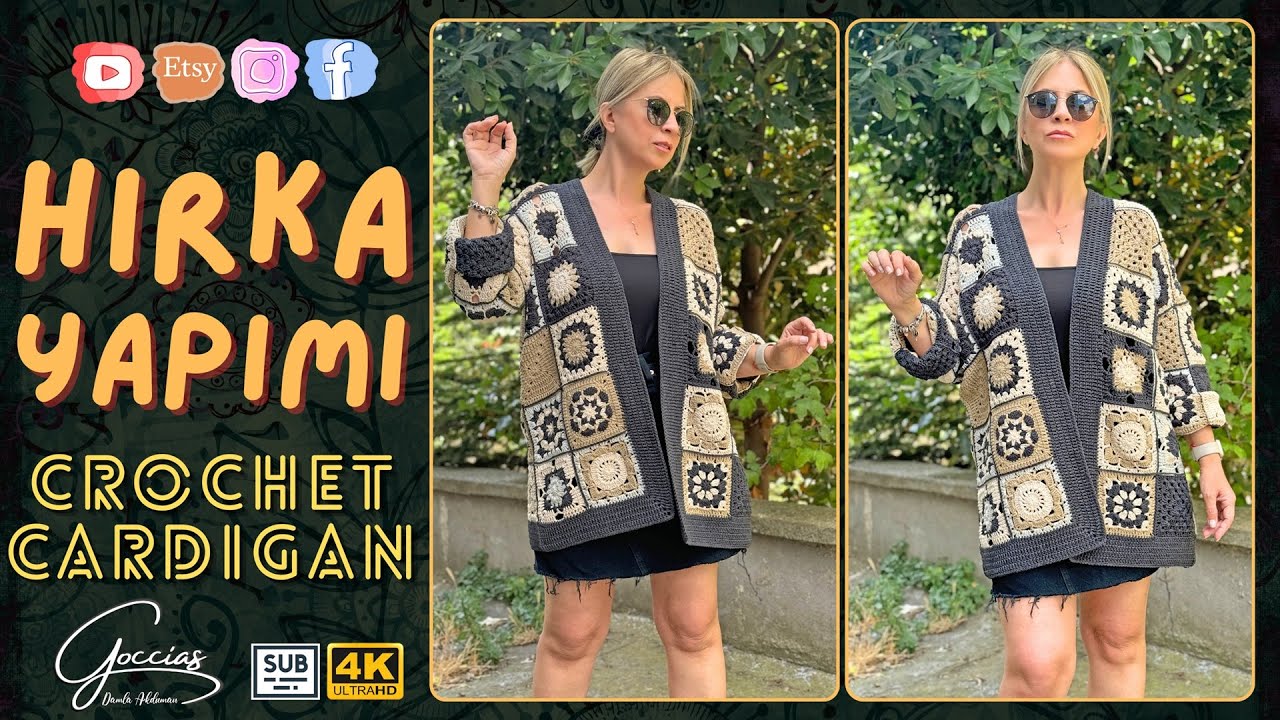 HIRKA YAPIMI - CROCHET CARDIGAN - DIY - SUB