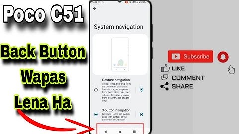 Poco C51 Back Button Settings Kaise Karen | How To Set Back Button in Poco C51 | Navigation Bar 2024